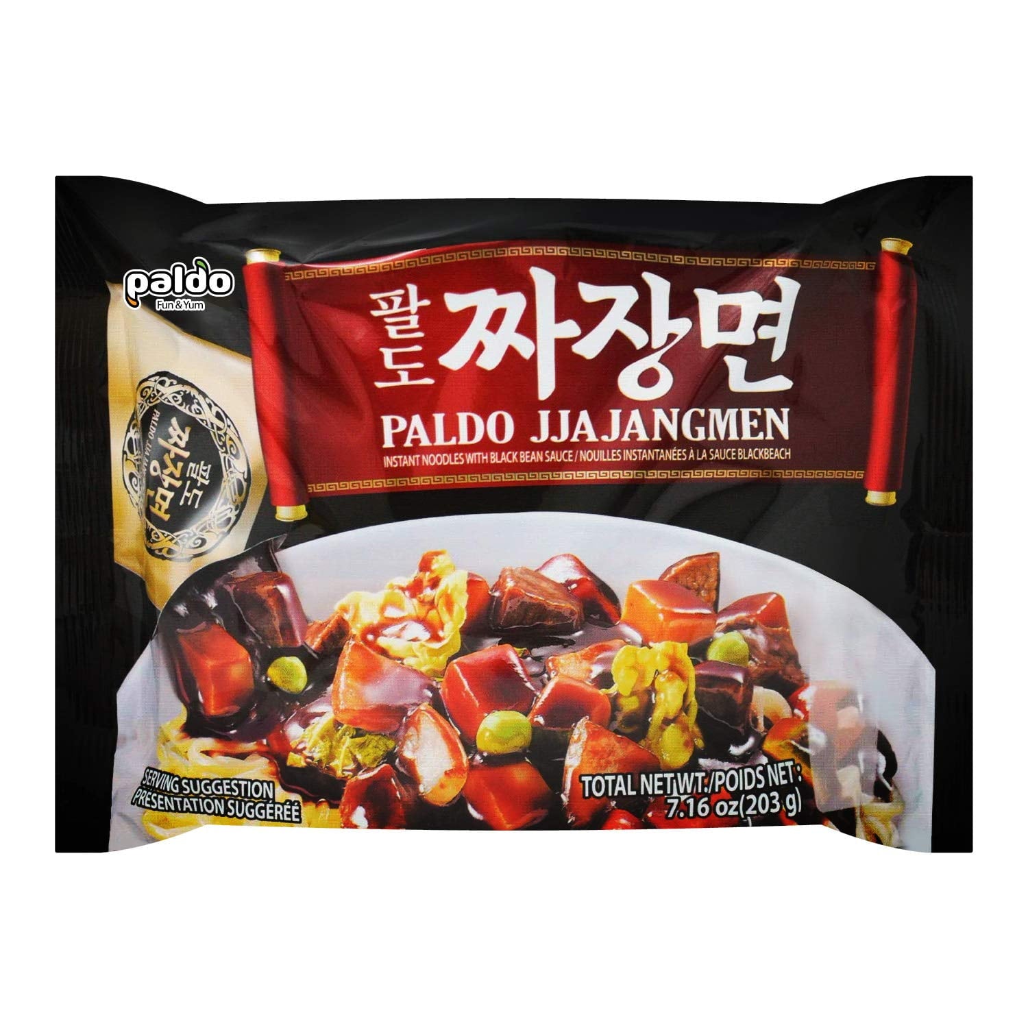 Paldo Jjajangmen - Black Bean Sauce Instant Noodles - 203g