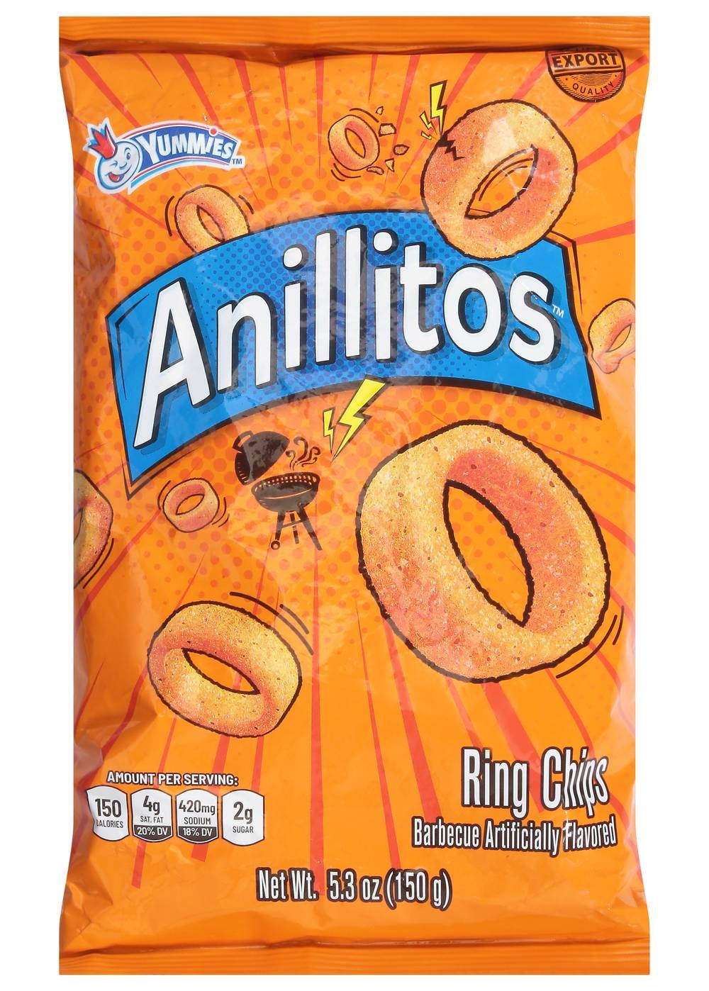 Yummies Anillitos Barbecue Ring Chips