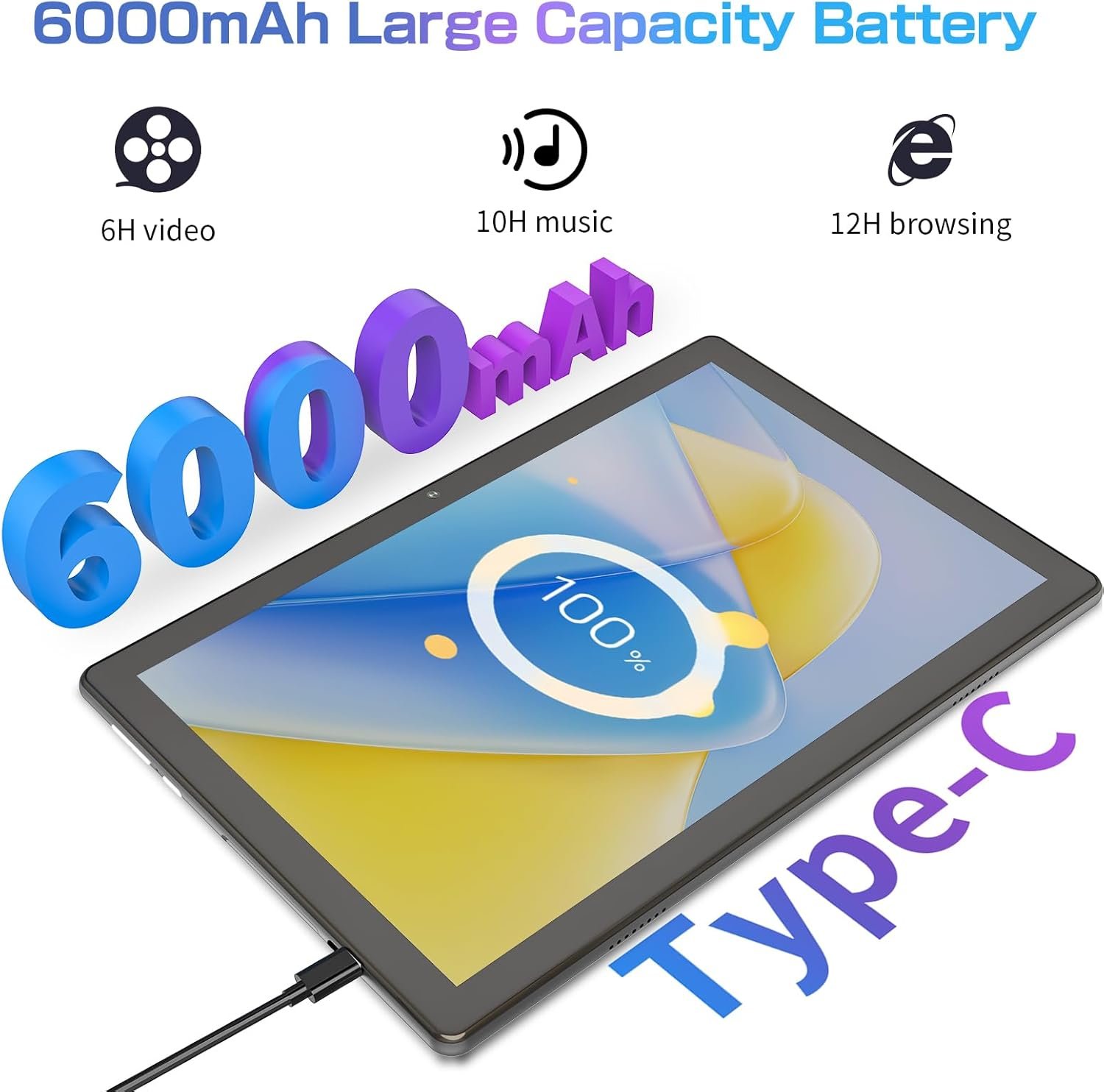 10.1" Android 15 Tablet – Fast, Lightweight & Portable - Image 4